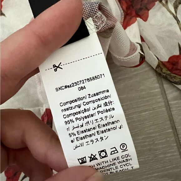 Dazy Rose Mesh Long Sleeve Crop Top size M - Picture 4 of 5